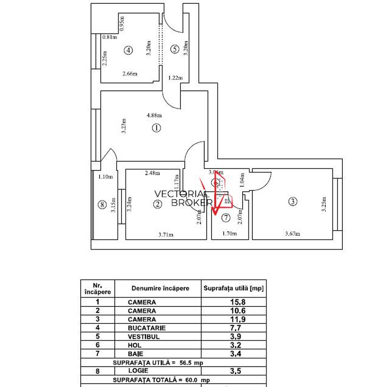 Crangasi, Bd. Constructorilor, 10 min metrou, 3 camere